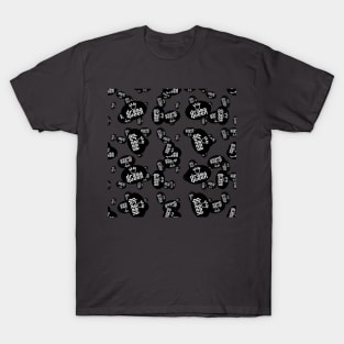 Pattern of Ovals with Drama Queen Typography T-Shirt